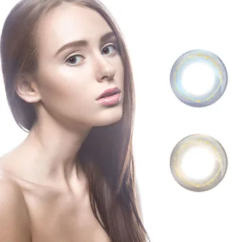 

Mrs.H 2Pcs/pair Beautiful Pupil Color Contact Lenses Female Path 14.5mm Cute Multicolor Party Cartoon Girl Decoration Cosplay