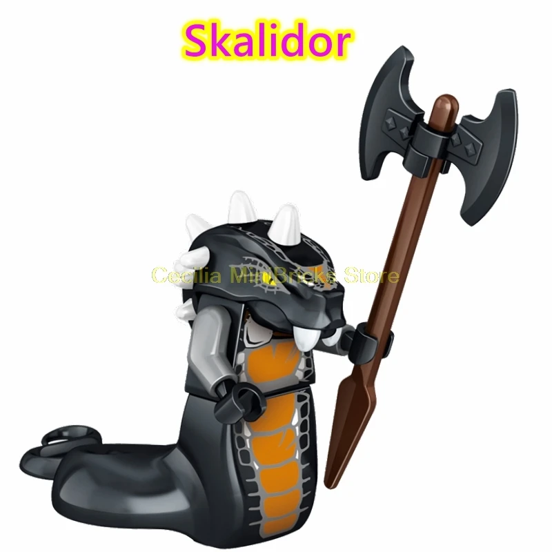 Skalidor Ниндзя ня, Kai Lloyd Master Wu, милый мультяшный аниме, детские строительные блоки, кубики, Ninjagoed, игрушки ниндзя для детей - Цвет: Skalidor
