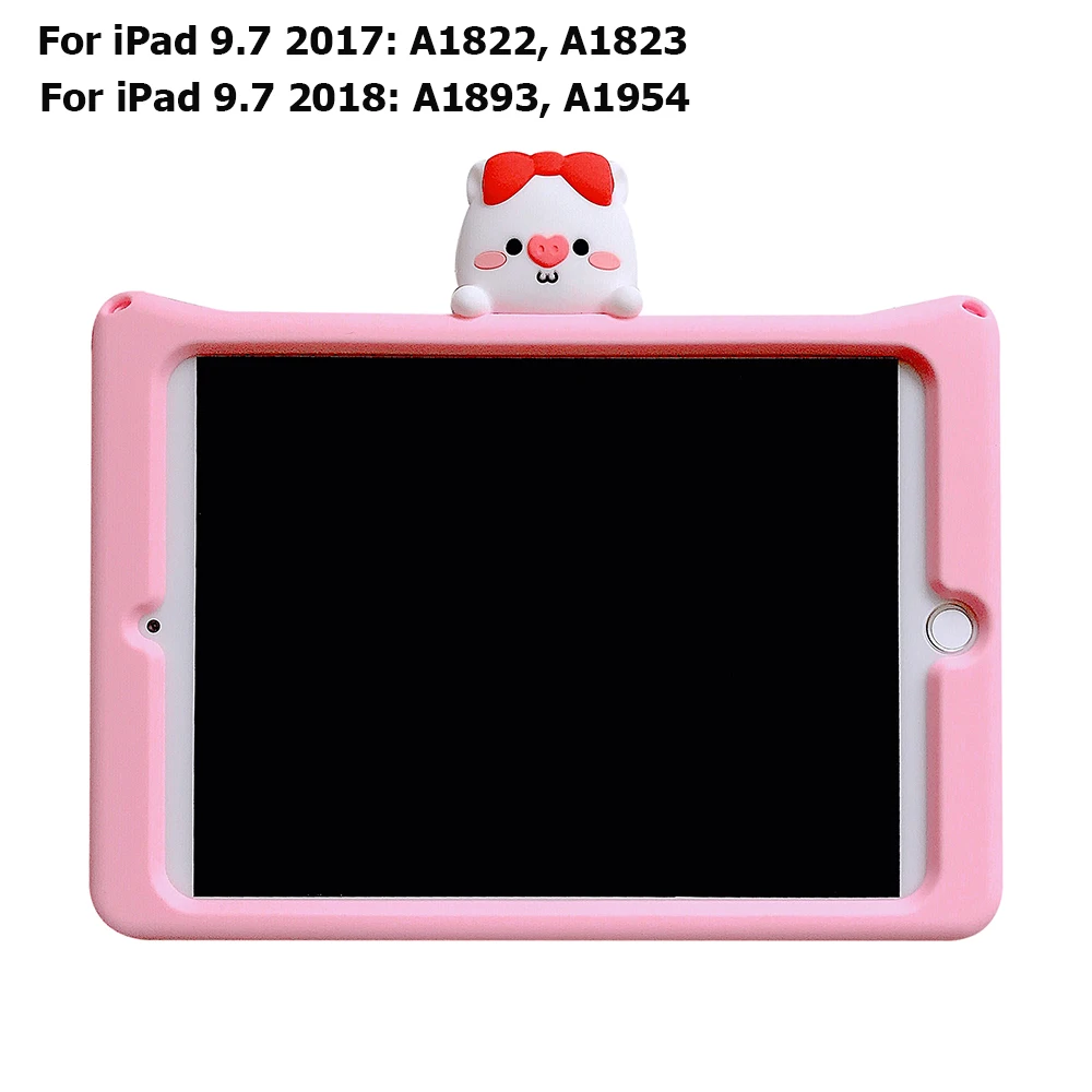 Чехол для iPad Mini 1 2 3 4 5 Силиконовый Мягкий моющийся противоударный чехол-подставка для планшета с рисунком для iPad 9,7 10,2 дюймов - Цвет: For iPad 2017 2018