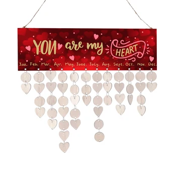 

You are My Heart Reminder Calendar Family Birthday Board Planner DIY Craft