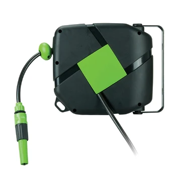 

Retractable Hose Reel with 32.8ft Hose Wall-mounted Car Washer Pipe Nozzle Set Water Hose Reel Cart Watering Gardening Tools