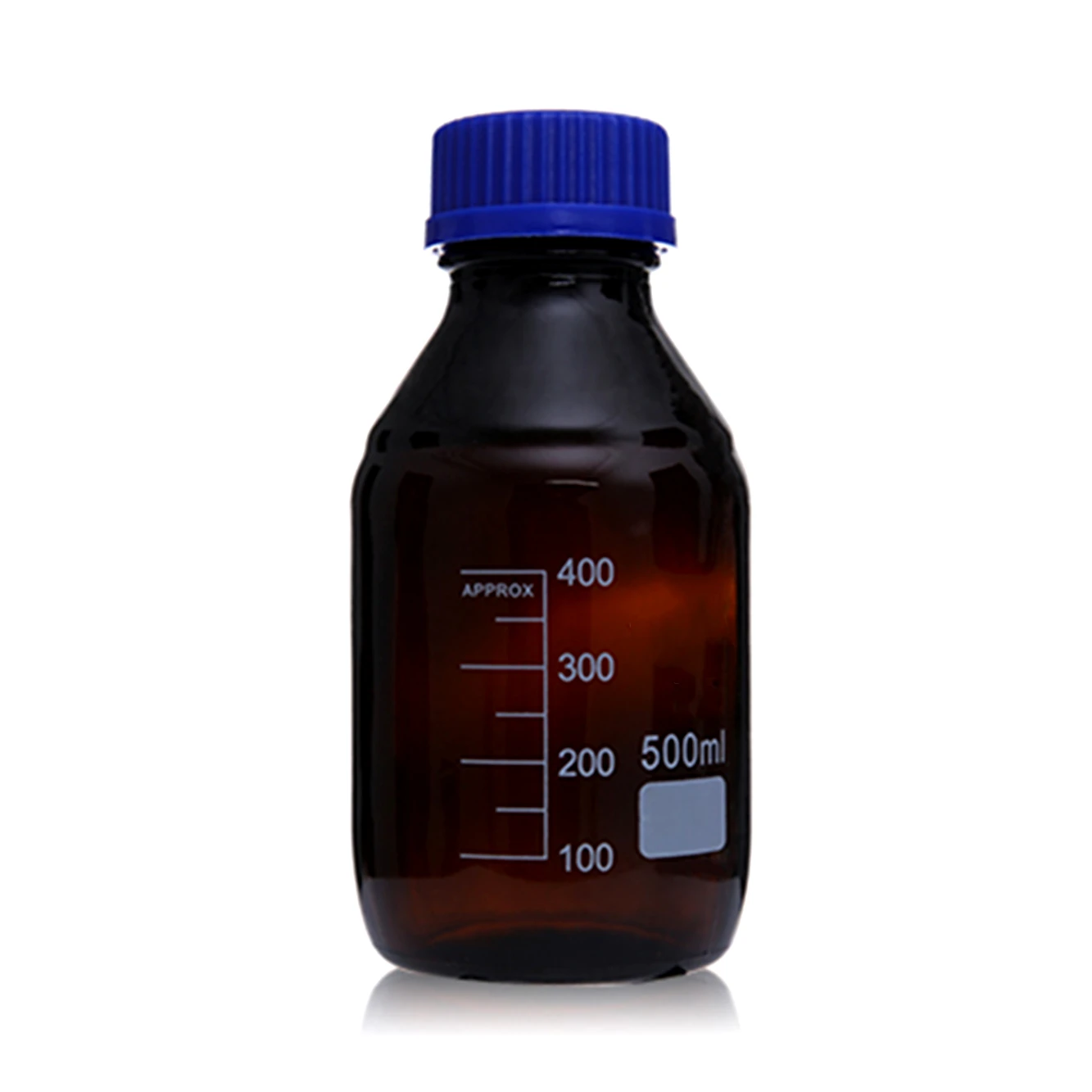 Lab Glass Amber Reagent Bottle Screw Cap Laboratory Brown Flask Chemistry Vessel