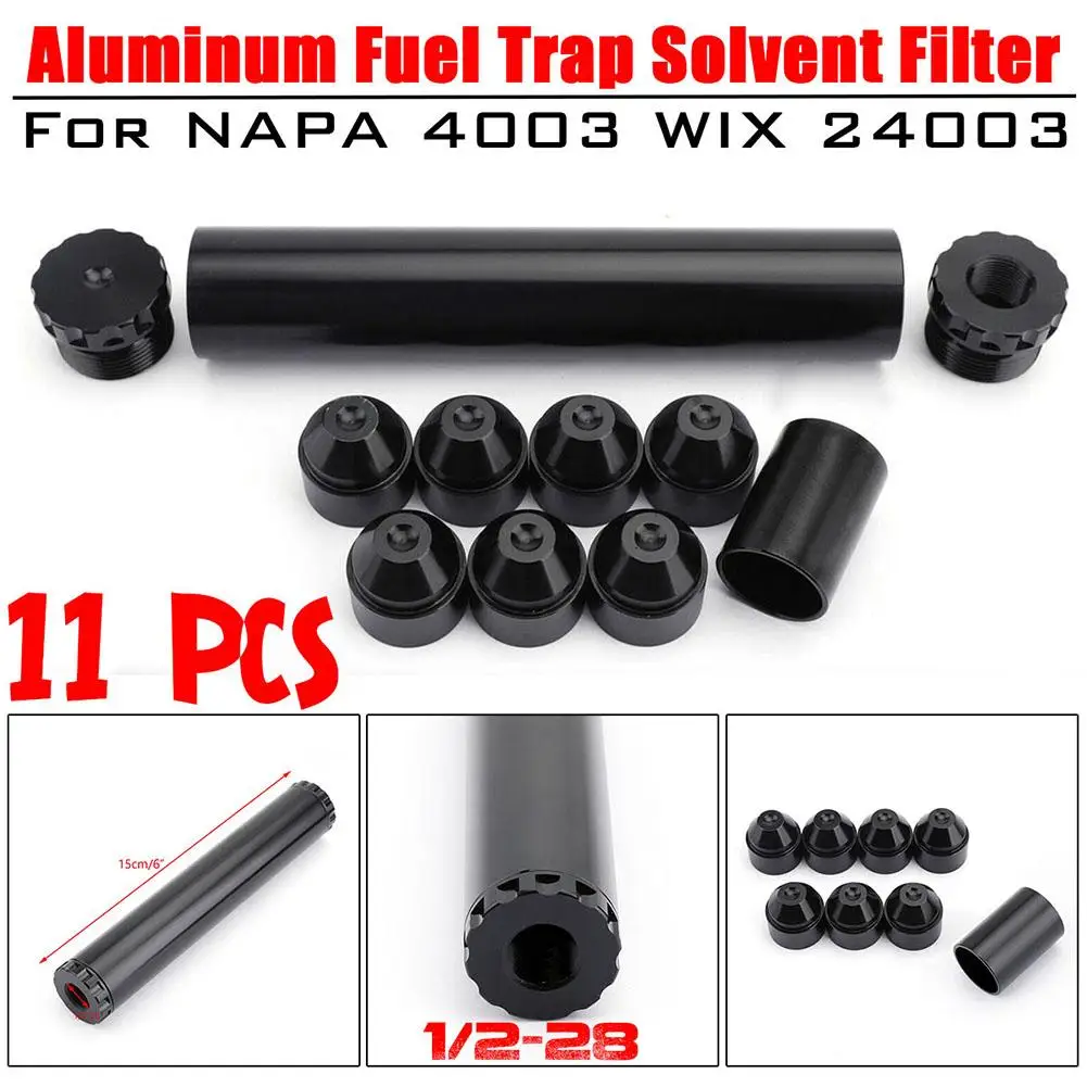 

1/2-28 NAPA 4003,WIX 24003,Car FUEL FILTER 1x6 Aluminum Only For Car Used Black 1.050" OD, 7/8" Length 6" Car Fuel Filter 1/2-28