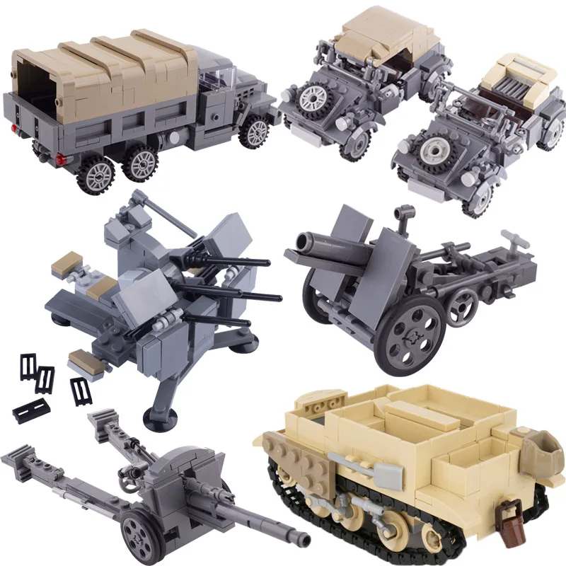 Военные фигурки солдат США WW2 строительные блоки оружие пистолет запчасти MOC