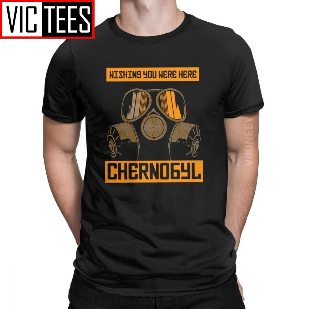 

Chernobyl Wishing You Were Here T-Shirt Men Cotton Tshirt Exclusion Zone Ivankiv Raion Wholesale