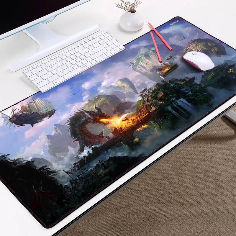 Congsipad Монстр Охотник стиль шаблон HD напечатанные картины коврик для мыши игровой коврик для мыши Большой размер 40 x90 Дракон Сферический мат - Цвет: 300X700X2MM