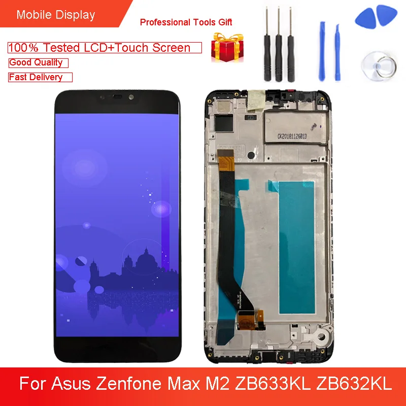 AAA + качество для Asus Zenfone Max M2 ЖК дисплей сенсорный экран дигитайзер в сборе ZB633KL