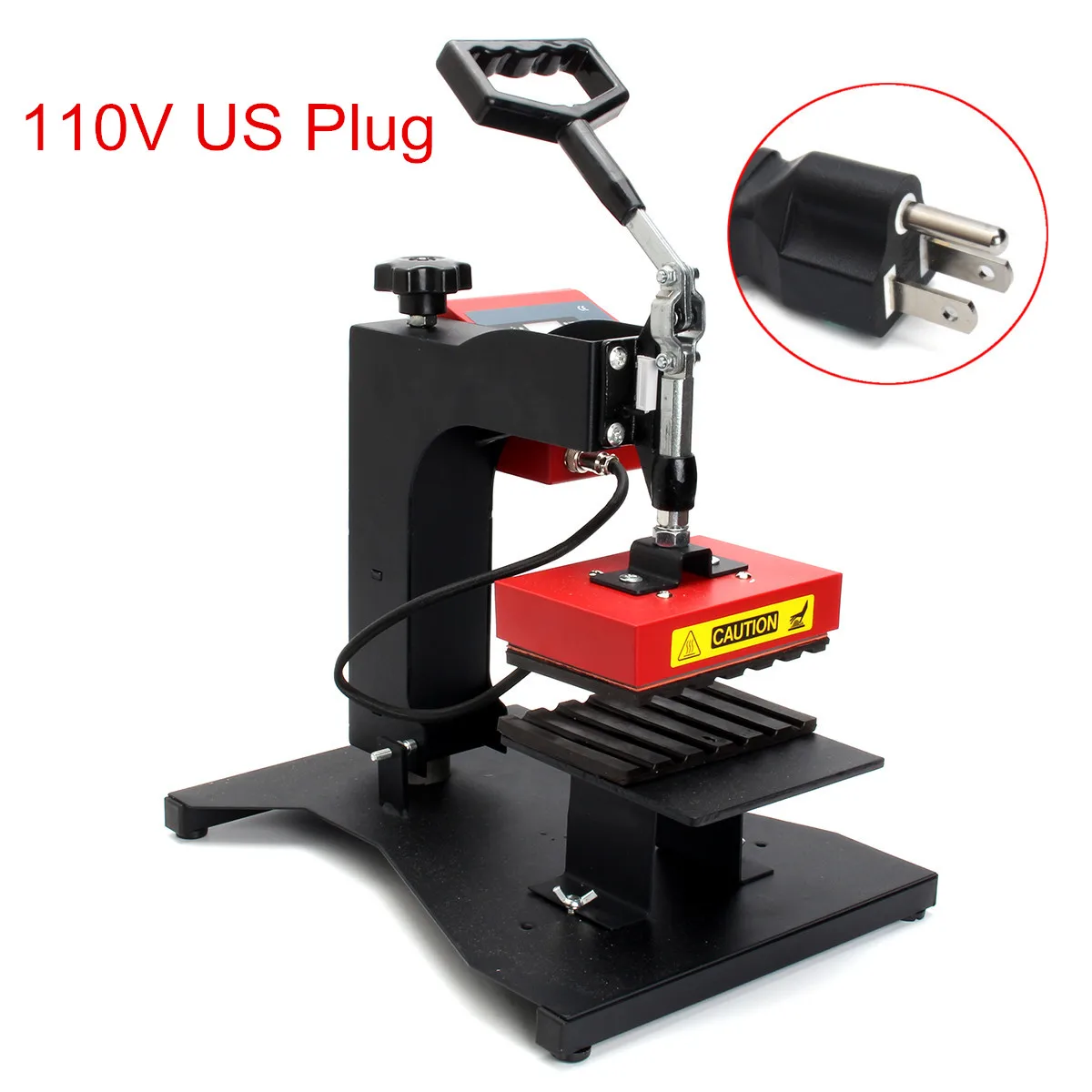 110V US Plug 220 В/110 В алюминиевая Черная Цифровая ручка термопресс машина DIY машина для передачи тепла для шариковой передачи печати ЕС/США Plug - Цвет: 110V US Plug