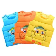 Стиль, осенне-зимний Универсальный теплый детский хлопковый жилет для мужчин и женщин, детский утепленный хлопковый жилет