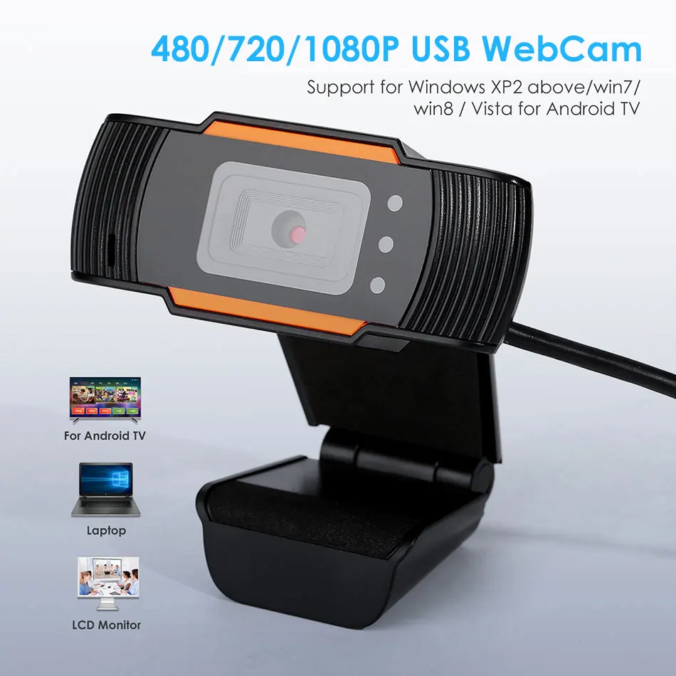 ET 480/720/1080P USB Веб камера высокого разрешения HD USB2.0 Автофокус Видеозвонок w/микрофон