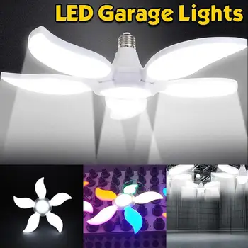 

5 Leaf E27 LED Garage Light 5800LM Workshop Ceiling Deformable Lighting Lamp has low energy consumption and high brightness.