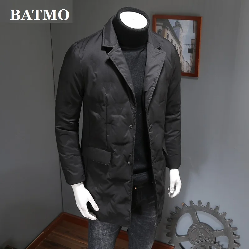 BATMO Новое поступление Зима Высокое качество 80% белый утиный пух куртки для мужчин, мужской Тренч H03