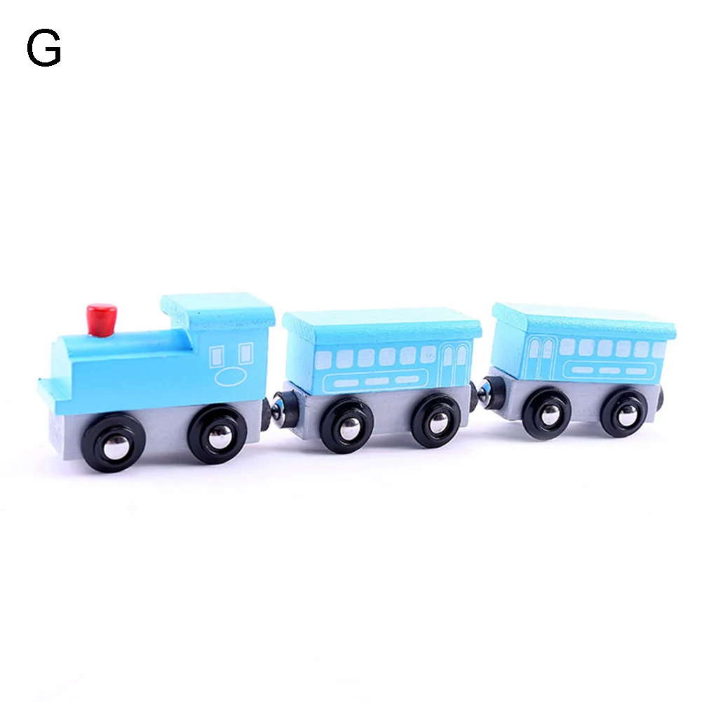 3 шт./компл. Магнитные деревянные мини-поезд модель кареты обучающие игрушки для детей в подарок