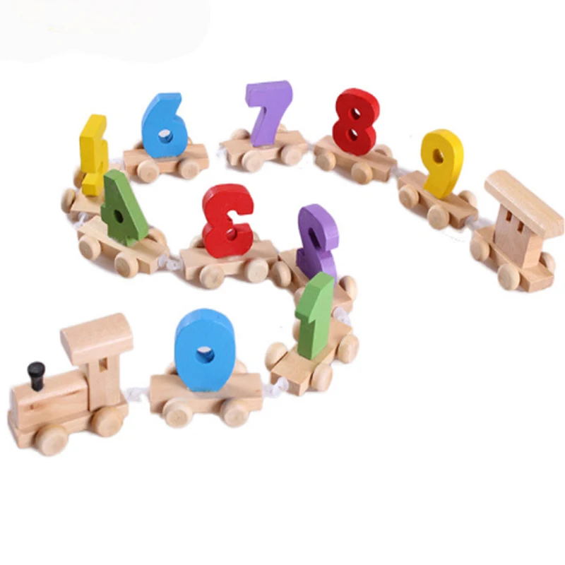 Learning Education Toys Wooden Digital Train Montessori Math Toys Game For Children Girls Countable Material Brinquedos