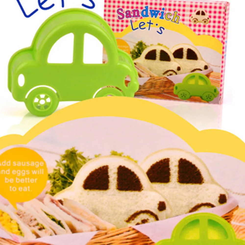 

Sandwich Cutter Cake Bread Toast Mould Maker Car Shape Fondant Molds Cupcake Fondant Cake Decorating Tools Green