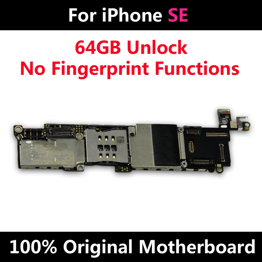 Протестированная хорошая материнская плата для iPhone SE, оригинальная материнская плата на 64 ГБ, Заводская разблокированная без сенсорного ID с поддержкой обновления IOS