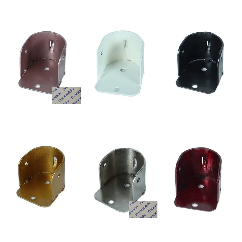 4Pcs Steel Wall Mount Open Flange Holder Bracket For Curtain Drapery Rod Rose Gold Matte Black White