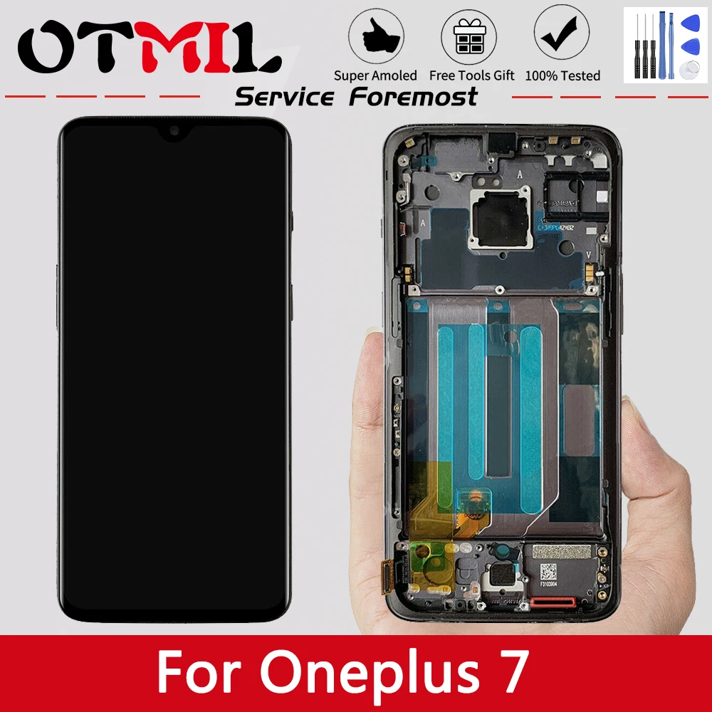 

OTMIL 6.01" LCD For Oneplus 7 LCD Display Touch Screen Frame Digitizer Assembly Replacement For Oneplus 7 Touch LCD SCREEN