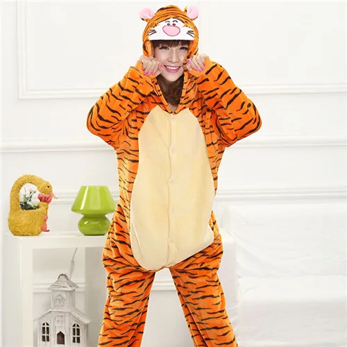 As shown Пижама в виде животного для взрослых женщин единорог пижамы Onesie кигури панда Пижама Аниме Мультфильм Комбинезоны Witner Пикачу ночнушка комбинезон - Цвет: As shown