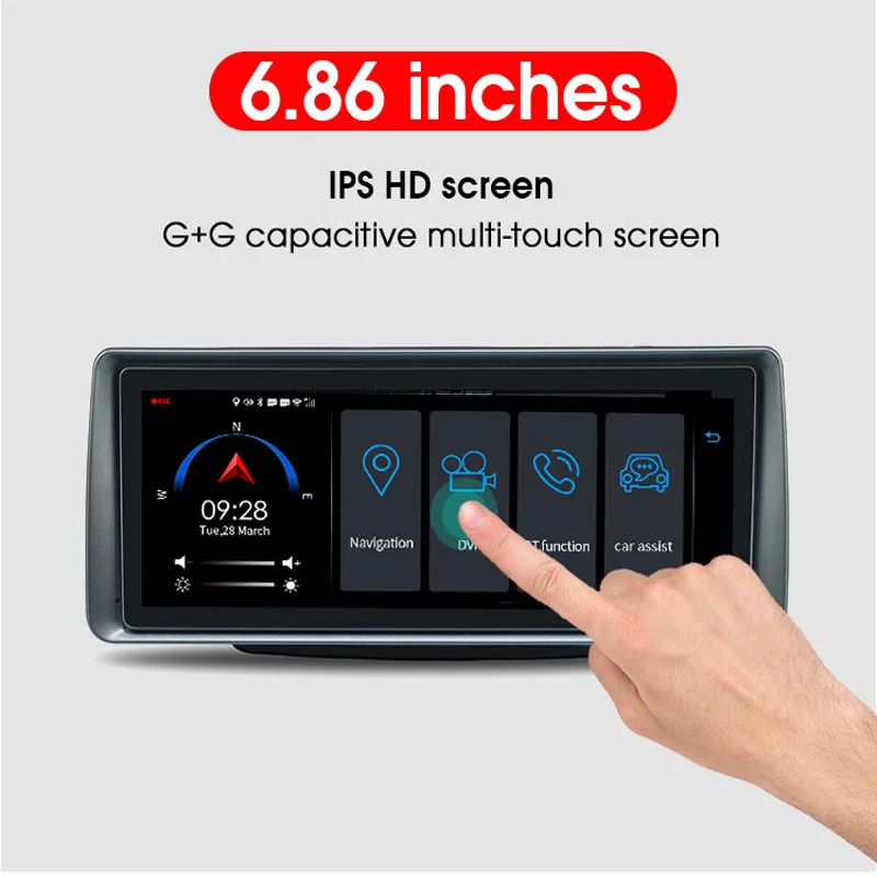 6.86\ IPS 4G Car DVR Camera Android GPS Navigator DVR ADAS Car Video Recorder 1080P HD Dash Cam Night Vision Rear view Camera