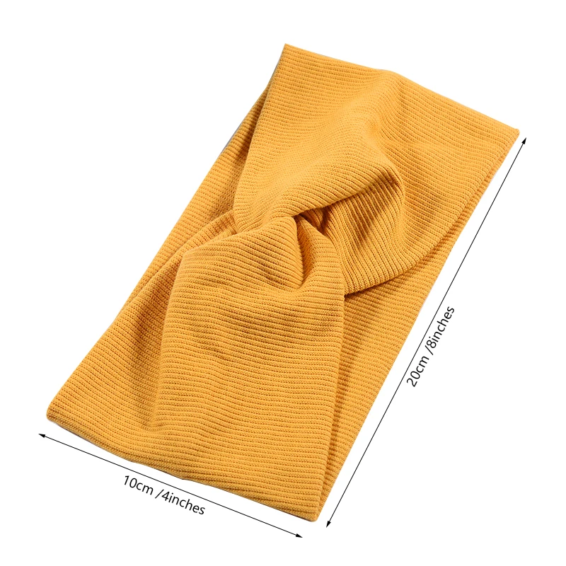 Women Headband Twist Turban Solid Wide Knitted Knotted Yoga Twisted Hairband Accessories For Turban Bandage Bandanas Hair Bands