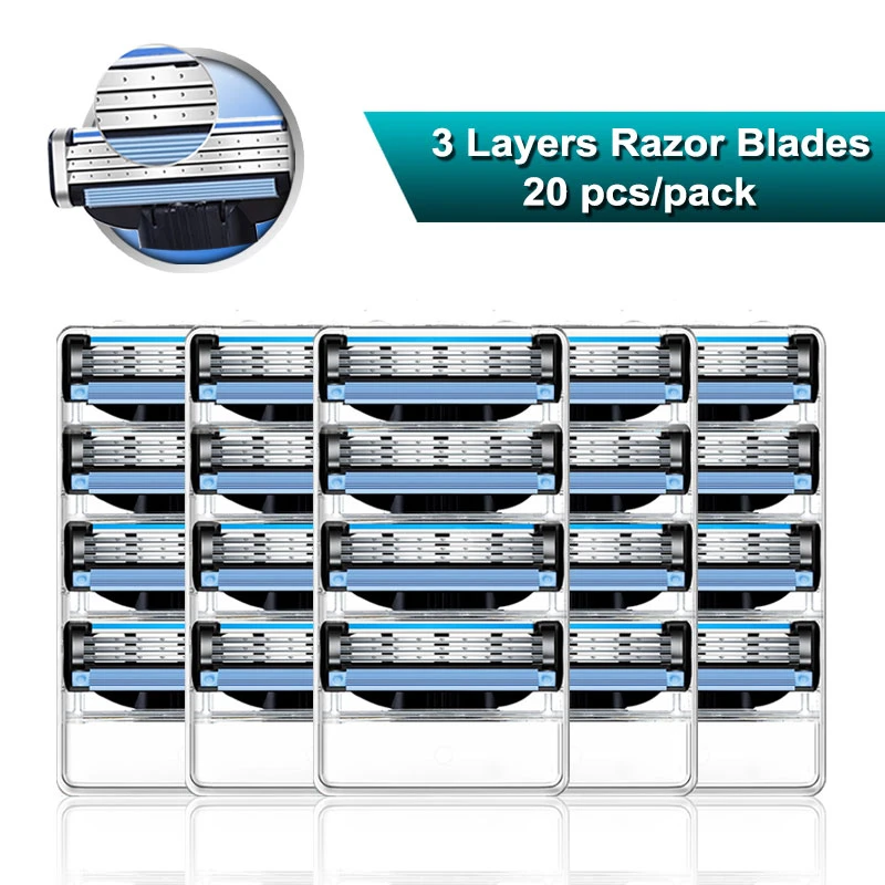 Sale Razor-Blades Replaceable-Heads Cassettes Mach Shaving Sensitive Gillette 3-Turbo Manual-Razor bVnbqxmGn