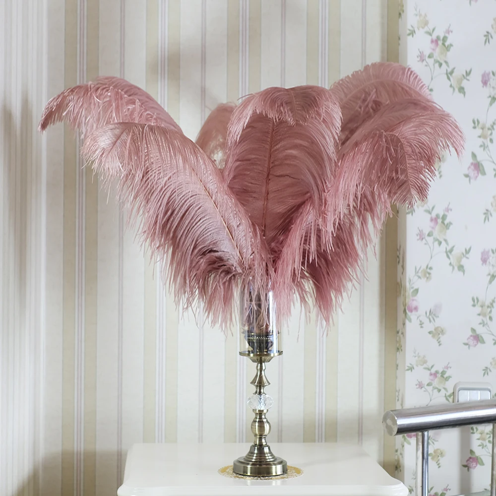 KOLIGHT 10 plumas de avestruz doradas de 30,5 a 35,5 cm fiestas pelos hogar plumas naturales para decoración de bodas 
