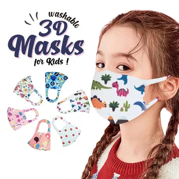 

6PCS 2-8 Years Kids Baby PM 2.5 Face Mask Reusable Dustproof Pollution Proof Mouth-muffle Children Outdoor Masks Respirator#Y5
