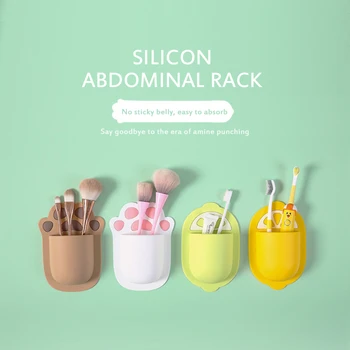 

1PC Silicone Toothbrush Storage Rack Waterproof Gel Toothpaste And Shaver Holder Home Hanger For Bathroom Accessories