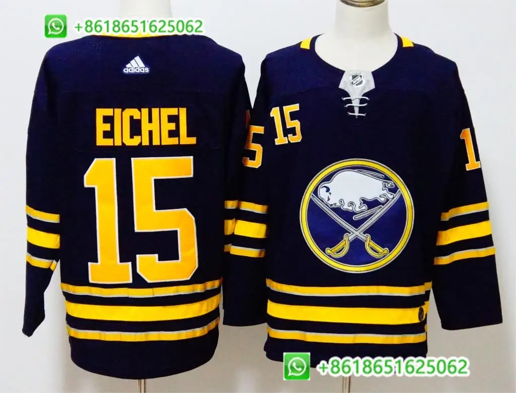 AS PICTURE Мужская Хоккейная Футболка Buffalo Jack Eichel - Цвет: AS PICTURE