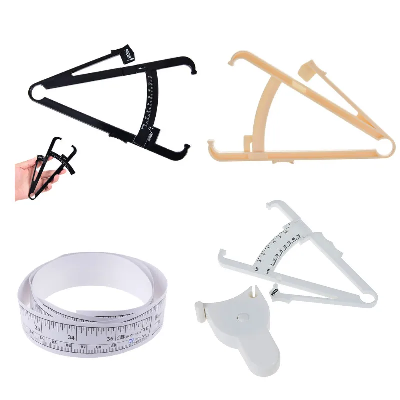 1set Personal Body Fat Caliper Skin Analyzer Measure Charts Fitness Slim Keep Health Tester Body Fat Monitor Sebum Meter Folder