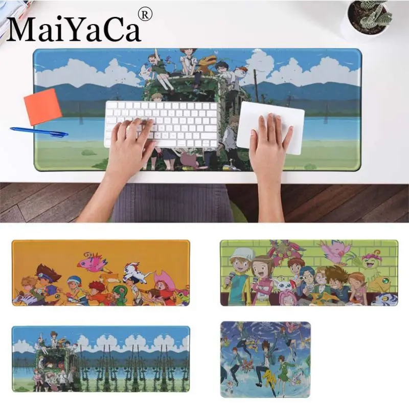 MaiYaCa большой коврик для мыши Приключения Дигимонов три японского аниме резиновая мышь прочный коврик для мыши на стол игровой коврик для мыши бесплатный коврик для мыши