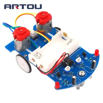 

Electronic DIY Kit D2-5 Intelligent Tracking Line Car DIY Kit TT Motor Assembly Smart Patrol Automobile Parts DIY Electronic