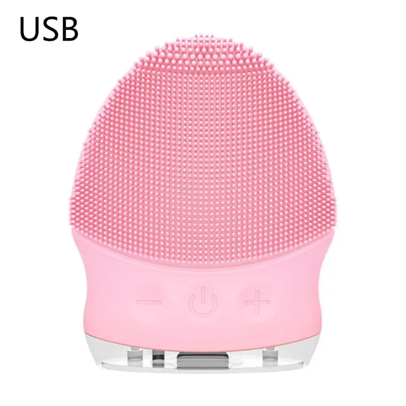 usb Зарядка Электрический Силиконовый водонепроницаемый Очищающий Инструмент красота очиститель пор щётка для умывания лица массажер