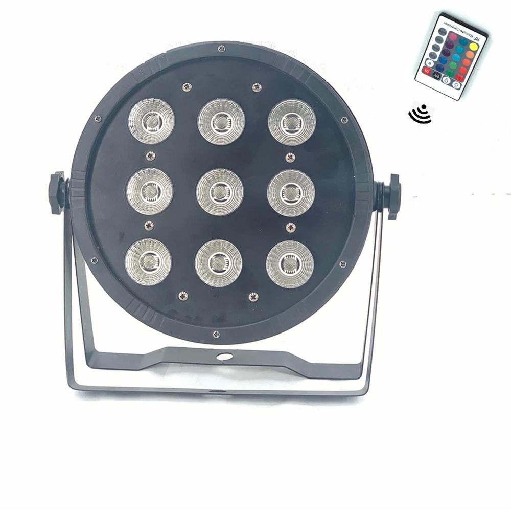 30m Wireless control LED Par CREE 9x12W 4in1 RGBW Led Stage Light LED Flat SlimPar Quad Can With DMX512 Flat DJ