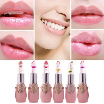 

Creative Transparent Jelly Flowers Dried Flower Lip Temperature Makeup Color Moisturizing Changing Balm Gloss Lasting Lip J9W2