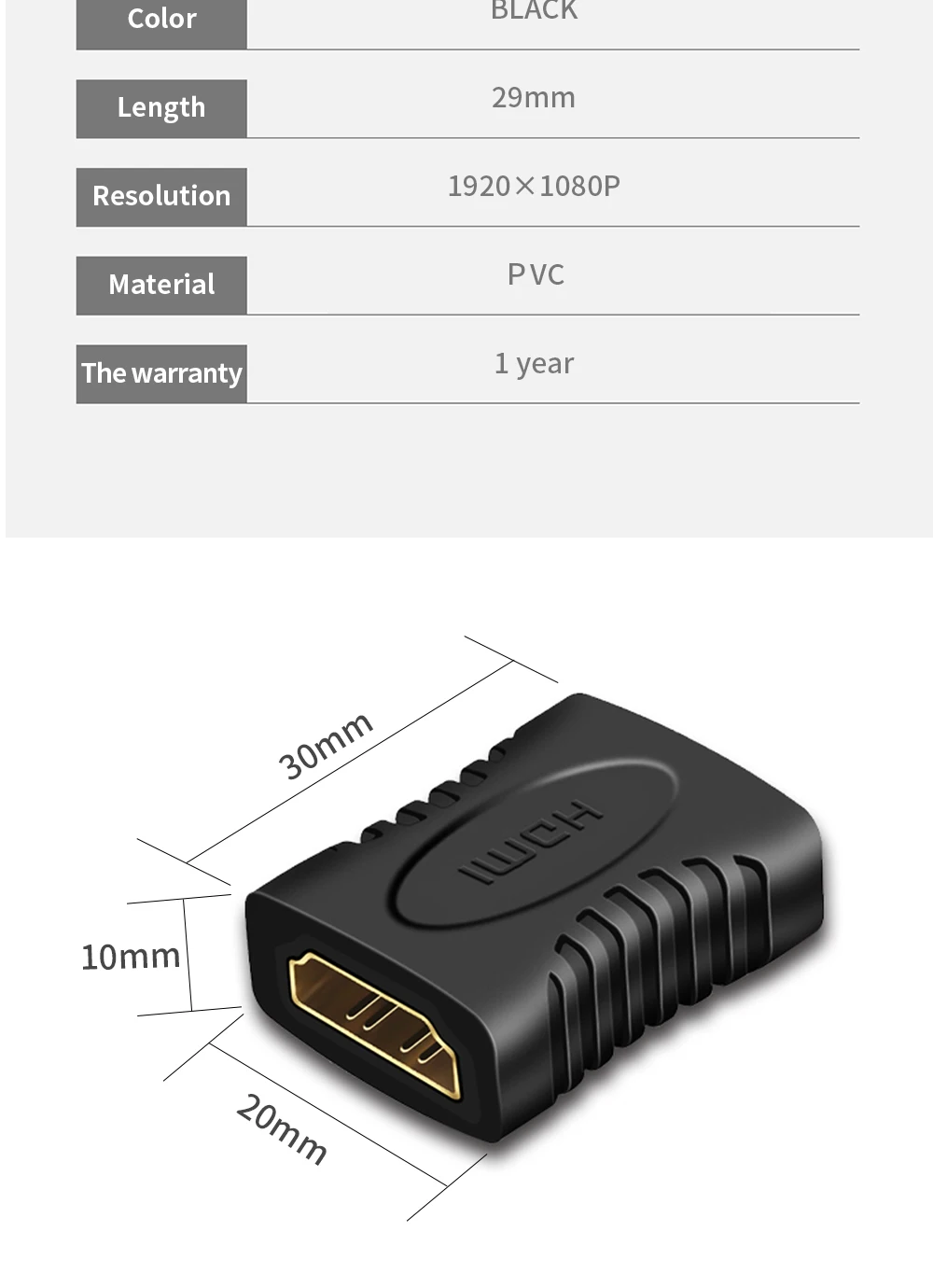 PCER HDMI к HDMI Женский к женскому адаптеру hdmi конвертер HDMI адаптер удлинитель