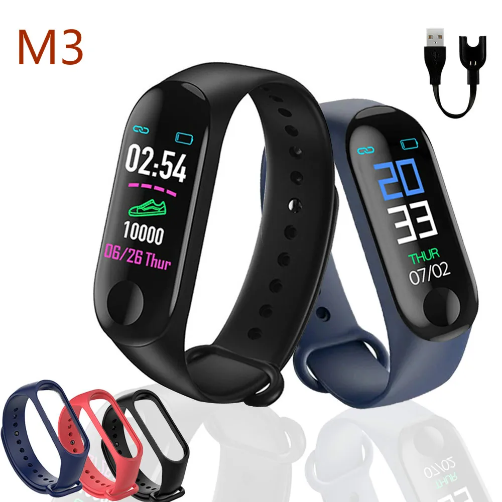 

M3 Plus Waterproof Smart Watch M3Plus Bluetooth Watch Wristband Fitness Tracker Heart Rate Activity Bracelet Sport Smartwatch