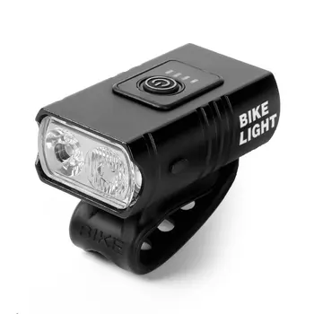 

Waterproof Digital Display Bicycle Headlight Double Led Lamp Beads Usb Rechargeable Mountain Bike Headlight