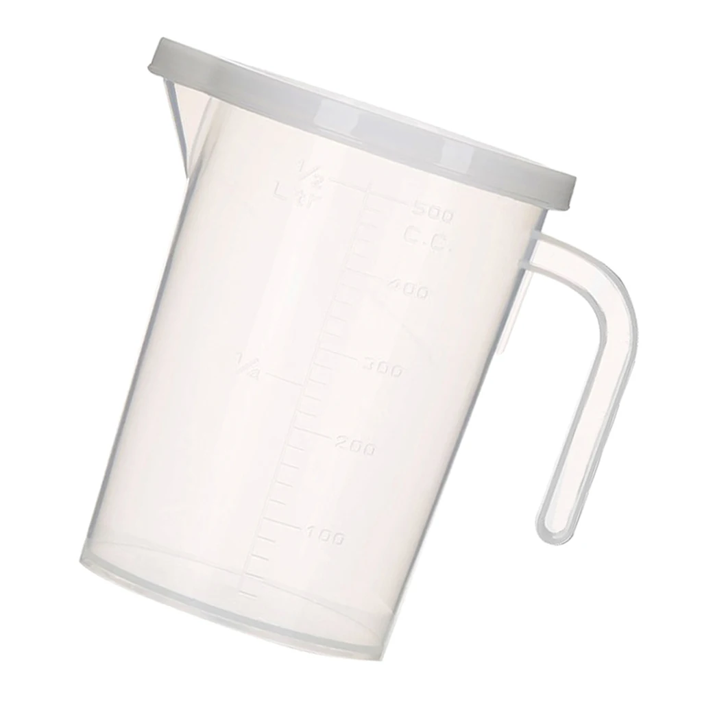 Plastic Clear Measuring Cups Kitchen Measurement Cup Liquid Measuring Jug Plastic Beaker with Handle Measuring Tool 