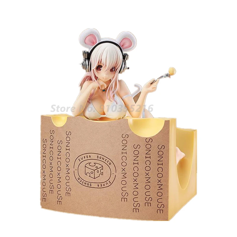NEW Japanese Anime Wing Nitro Super Sonic Sonico Mouse Ver. 1/7 Scale PVC Action Figure Toys Collection Doll Model Gift | Игрушки и