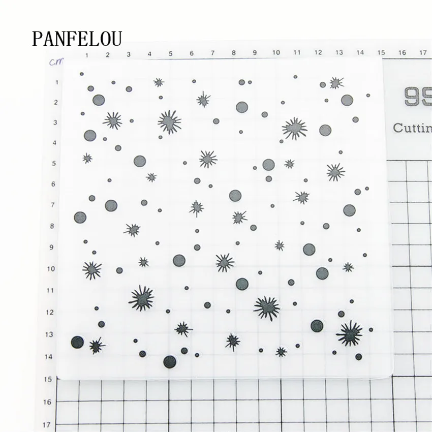 PANFELOU 15x15 sky star папки для тиснения пластик для скрапбукинга DIY шаблон помадка торт фотоальбом открыток