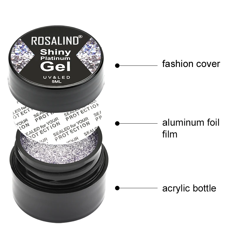 ROSALIND Hybrid Varnishes Gel Nail Polish Set Glitter Platinum Painting Nails Art Poly UV Gellak Top Base Primer For Manicure