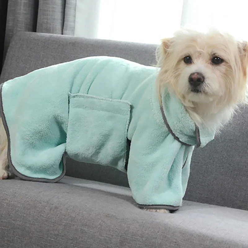 Absorbent Bathrobe For Dog - Many Cute Pastel Colors