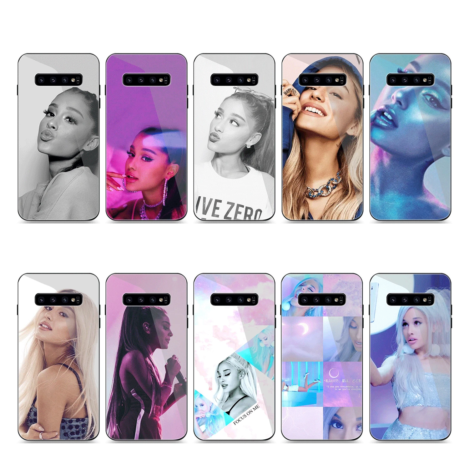 Чехол для телефона Стекло для samsung A10 A20 A30 A40 A50 A60 A70 S7 край S8 S9 S10 Plus Note 8 9 10 плюс Чехол Ариана Гранде