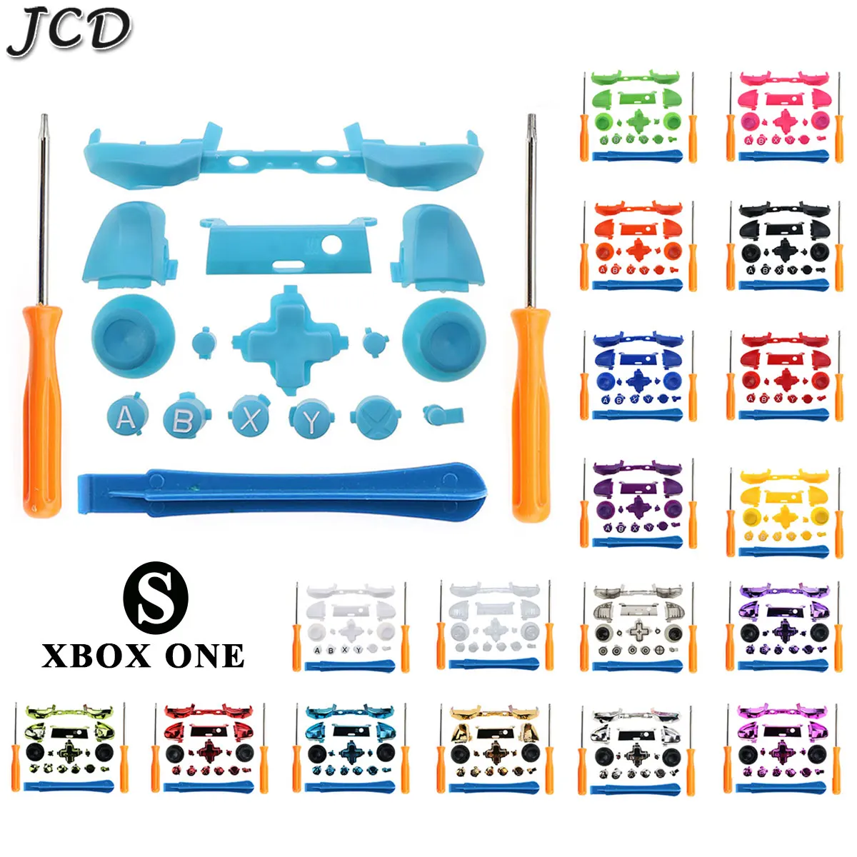 JCD хром кнопки LB и RB бампер RT LT пусковых кнопок Mod Kit W/инструменты для Microsoft Xbox One S