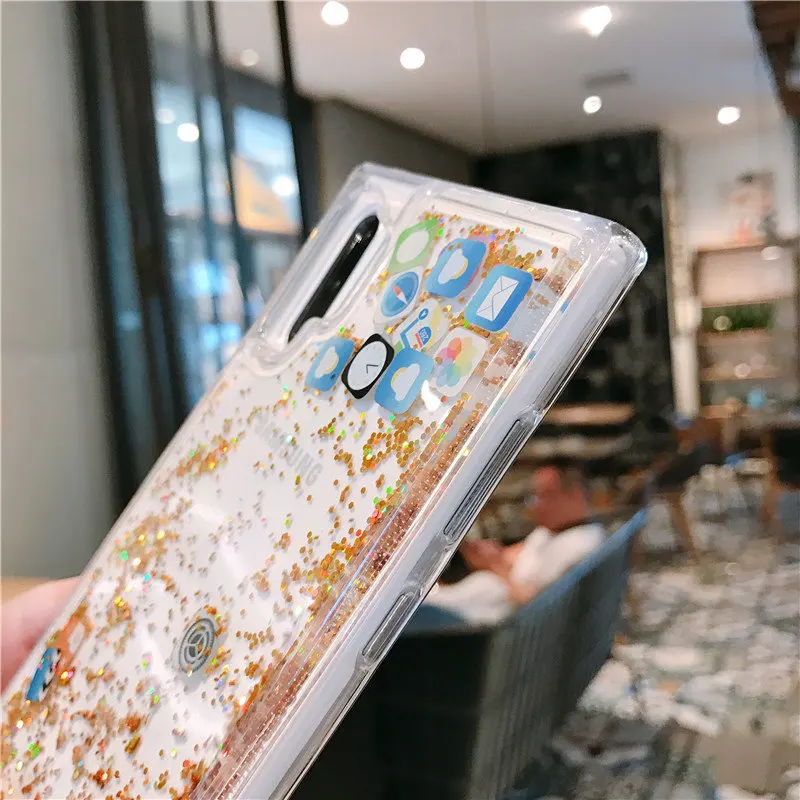 Fashion Mobile Application Icons Phone Cover for Samsung Note 10+ Dynamic Liquid Quicksand Case for Samsung S20 Ultra S9 S8 S10+ Fashion Mobile Application Icons Phone Cover for Samsung Note 10+ Dynamic Liquid Quicksand Case for Samsung S20 Ultra S9 S8 S10+