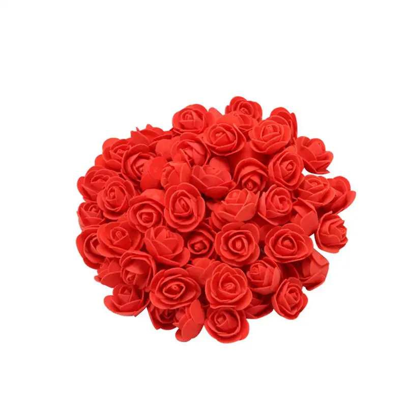 Искусственные цветы 100 шт искусственная пена Красная роза цветок подарки для свадьбы День рождения День Святого Валентина para decoracion hogar 661F10 - Color: L