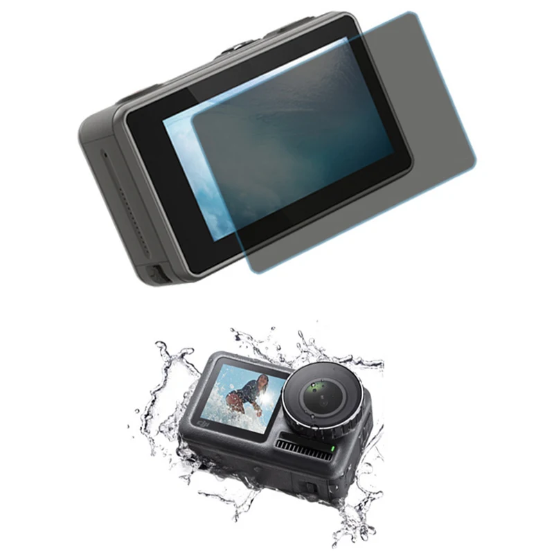 Promotion-Tempered Glass Protector Cover Case For Dji Osmo Action Camera Lens Cap Lcd Screen Protective Film Accessories