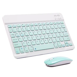 Mini clavier et souris sans fil Bluetooth, pour tablette, ordinateur Portable, Smartphone, iPad, IOS, téléphone Android, russe, espagnol 